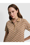 Beige A-Line Knitted Dress 50323595-Vr011 - 2
