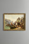Wedding Party at the Rhine River - Vintage Patterned Painting - Fine Model