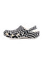 Warped Checker 211007-103 Women's Slippers Black White Juststep - 2