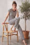Striped Camisole Striped Short Sleeve Summer Women's Pajama Set