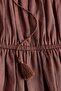 Drawstring-detail ramie dress - 6