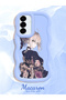 Samsung Galaxy A36 5g Compatible Case Camera Protector Blue Silicone Couple Phone Case Girl Pattern - 2
