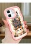 Infinix Hot 50I Compatible Case Camera Protector Pink Silicone Couple Phone Case Cat Pattern