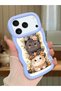 iPhone 18 Pro Max Compatible Case Camera Protector Blue Silicone Lover Couple Phone Case Cat Pattern