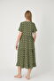 Women's Woven Viscose Fabric Patterned Dress 35122 - 6