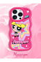 iPhone 14 Pro Max Compatible Case with Camera Protector Red Silicone Couple Phone Case Powerpuff Pattern - 2