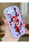 iPhone 7 Plus Compatible Case Camera Protector Blue Silicone Couple Phone Case Floral Pattern