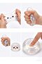 Atrgss Jumbo Squishy Crystal Clear Glitter Dumpling Toy with Steamer Box for Stress Relief - 2