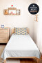 Geometric Blue Young Room Single Pique Set - Mustard Retro 160X220 cm Quilted Bedspread
