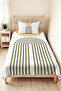 Geometric Bohemian Khaki Young Room Single Pique Set - Mustard 160X220 cm Quilted Bedspread - 6
