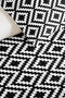 Black and White Geometric Youth Room Single Pique Set - Plaid 160X220 cm Quilted Bedspread - 3