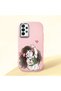 Samsung Galaxy A23 Compatible Case Camera Protector Pink Silicone Couple Phone Case Girl Patterned