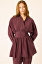 Peplum Tunic with Elastic Waist Pants Set - 2