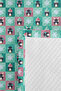 طقم سرير مفرد منقوش باللون الفيروزي لغرفة الشباب من Penguin Snow - غطاء سرير باللون الوردي الباستيل مقاس 160x220 سم - 7