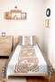 Brown Geometric Single Decorative Pique Set - White Ethnic Bohemian 160X220 cm Bedspread - 5