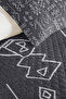 Anthracite Geometric Young Room Single Pique Set - Bohemian White 160X220 cm Quilted Bedspread - 3