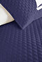 Navy Blue Sailing Marine Youth Room Single Pique Set-Minimal 160X220 cm Quilted Bedspread - 3