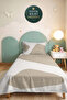 Beige Geometric Young Room Single Pique Set - Ecru Minimal 160X220 cm Quilted Bedspread