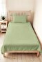 Green Minimalist Young Room Single Pique Set - Pastel Quilted 160X220 cm Summer Bedspread - 4