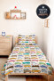 Colorful Cars Children's Room Single Pique Set - Colorful Retro 160X220 cm Quilted Bedspread