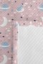 Pink Space Star Girl's Pique Set - Moon Cloud Blue Baby Room Summer Bedspread - 160X220 cm - 7