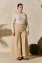 Linen Trouser Skirt with Elastic Waistband - 4
