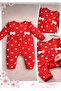 Baby Girl Red Heart Patterned Jumpsuit –127987 - 4