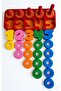 Educational Montessori Number Matching and Ringed Counting Game with Colors Math Teaching Set - 3