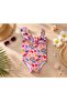 Girl's Bow One-Piece Swimsuit Sea Beach Pool Swimwear 1-2 2-3 3-4 4-5 5-6 Age-Appropriate Patterned Digital Print Fabric - 2