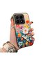 Mi 15t 5g Compatible Silicone Edge Hard Back Case Couple Phone Case with Floral Pattern