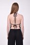 Multicolored Sequined Halter Neck Bustier - Black/Red - 2