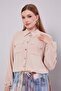 Beige - Green Waist Gathered Skirt Set - 3