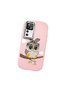 Redmi K50 Ultra Compatible Case Camera Protective Pink Silicone Couple Phone Case with Owl Pattern - 3