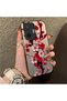 Poco F7 5g Compatible Silicone Edge Hard Back Case Couple Phone Case with Floral Pattern - 3