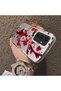 Samsung Galaxy S24 Plus Compatible Silicone Edge Hard Back Case Couple Phone Case with Floral Pattern - 4