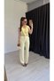 Women's V-Neck Ruffled Flounce Stylish Transparent Blouse