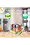 10 Pack Fridge Organizers, Stackable Refrigerator Organizer Bins with Lids, BPA-Free Clear Fridge Storage Containers for Fruit, Vegetable, Food, Drinks, Cereals, Storage Bins - 7