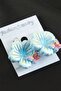 Flower Butterfly Plastic Clip Earrings - White - 2