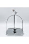 Silver Stainless Steel Square Candy & Dessert Serving Tray with Arch Handle – 15 cm