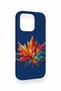 iPhone 16 Pro Compatible Colorful Leaf Pattern Silicone Case - 3