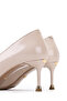 Women's Genuine Leather Beige Heeled Shoes - 5