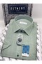 Classic Short Sleeve Linen Collar Button down Comfortable Fabric Gift Boxed Men's Shirt Fs-004588 - Green
