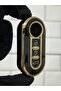 Fiat Doblo Ducato Fiorino Punto 500L Bravo Keyed Model Nano Key Case Cover Black Gold