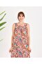 Aysun Teksti̇l Women's 100% Cotton Wide Cut Patterned Front Pocket Thick Strap Square Neck Dress & Nightgown - 2