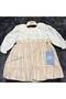 Girl's Lace Collar Dress - 100% Natural Cotton - Ecru - 2