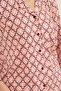 Women's Flowers Patterned Pink Shirt Pajama Set Ar3761-S-V1 - 5