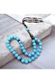 Natural Stone Turquoise Stone Sphere Cut Black Bronze Tassel Prayer Beads