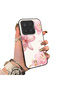 Mi 15 5g Compatible Silicone Edge Hard Back Case Couple Phone Case with Floral Pattern