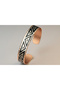 Copper Triangle Geometric Pattern Adjustable Clamp Bracelet - 2