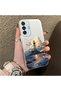 Samsung Galaxy M15 Compatible Silicone Edge Hard Back Case Couple Phone Case Tower Patterned - 3